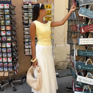 Jupe longue plissée