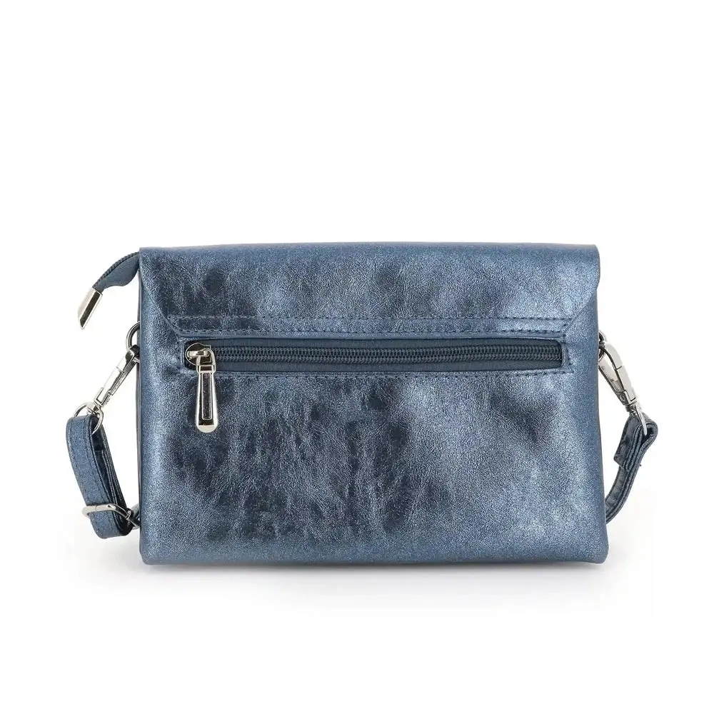 Sac bandoulière femme irisé rabat bleu – Image 4