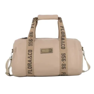 Sac polochon sport voyage femme beige