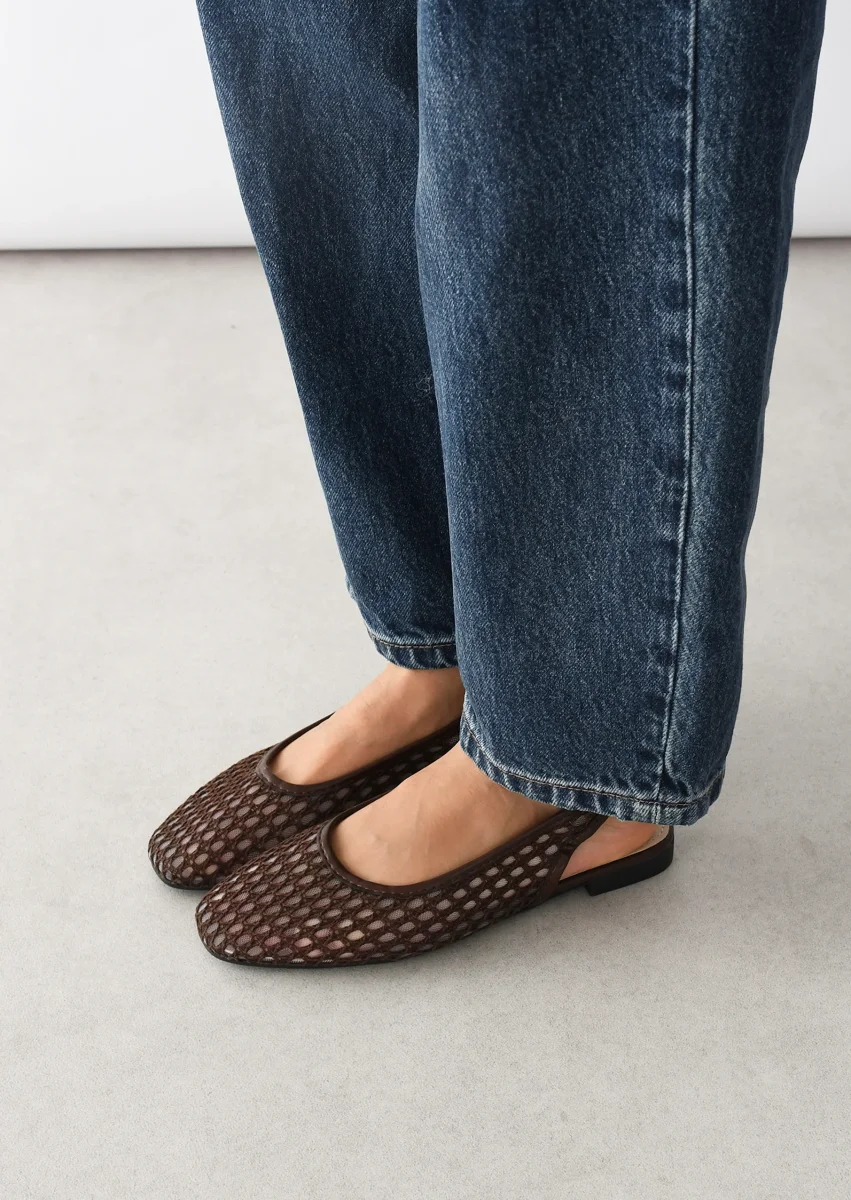 Ballerines plates en tulle