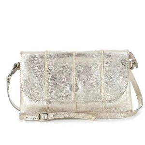 Mini sac bandoulière femme cuir or