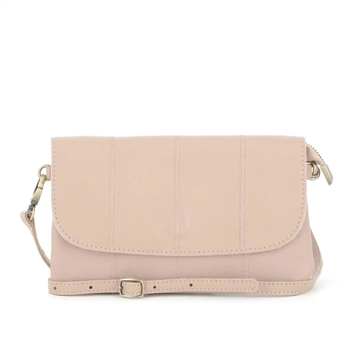 Mini sac bandoulière femme cuir sable – Image 2