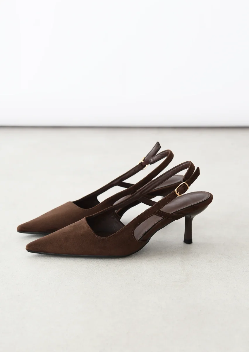 Escarpins suédine slingback