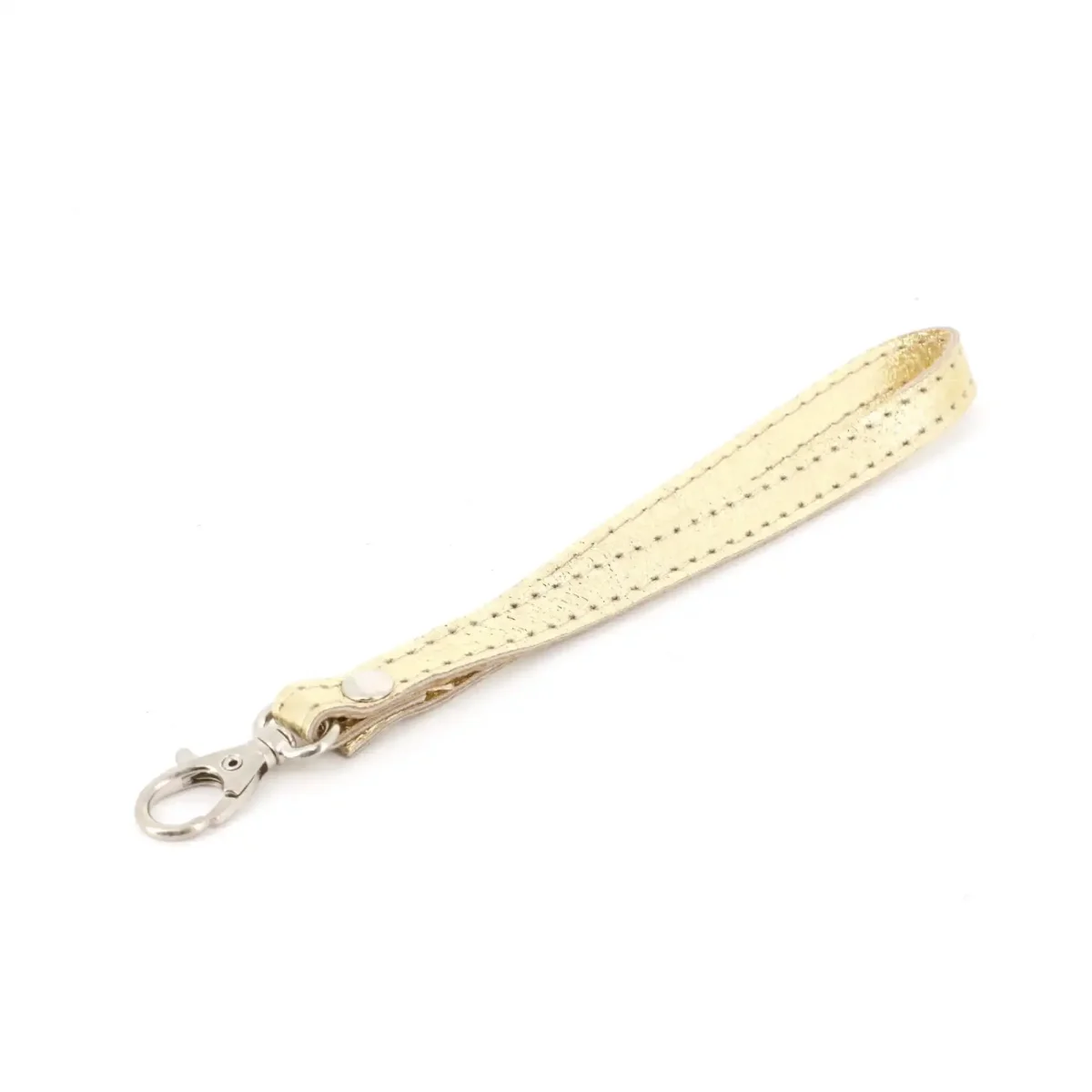 Pochette bandoulière cuir irisé lanière Doré – Image 7