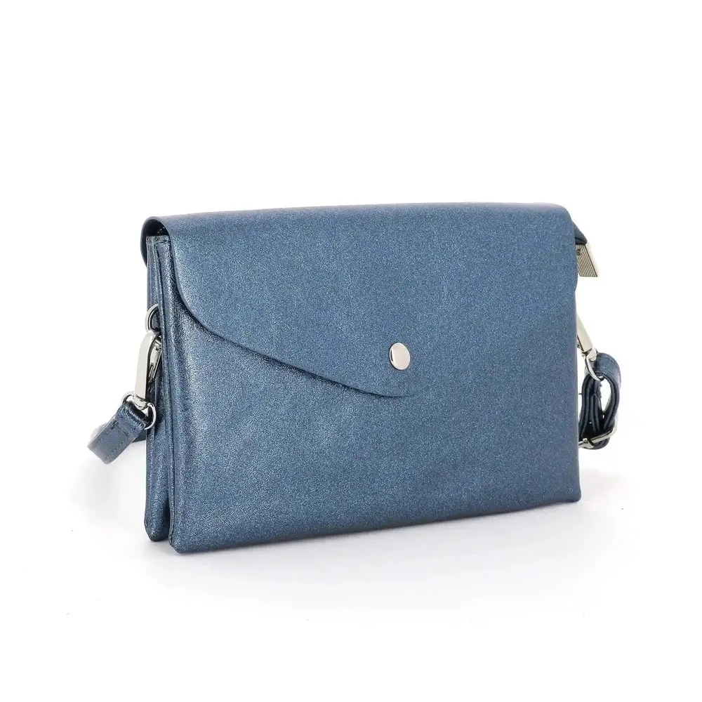 Sac bandoulière femme irisé rabat bleu – Image 3