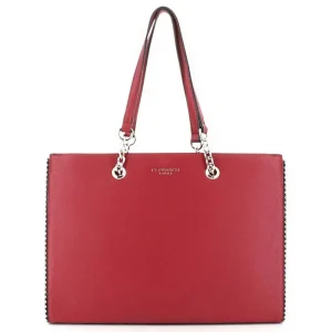 Sac cabas femme perles billes a4 rouge