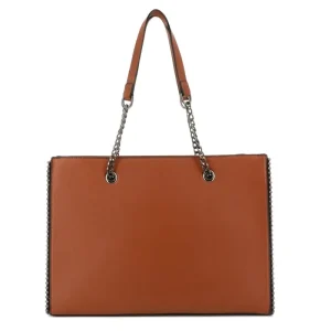 Sac à main saffiano chaîne a4 cours camel