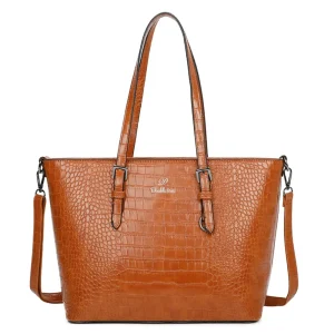 Sac cabas femme croco format a4 camel