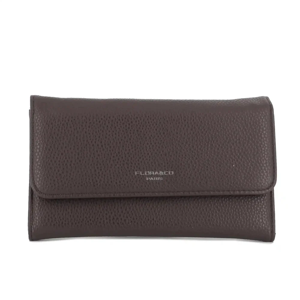 Portefeuille chéquier femme souple chocolat – Image 2