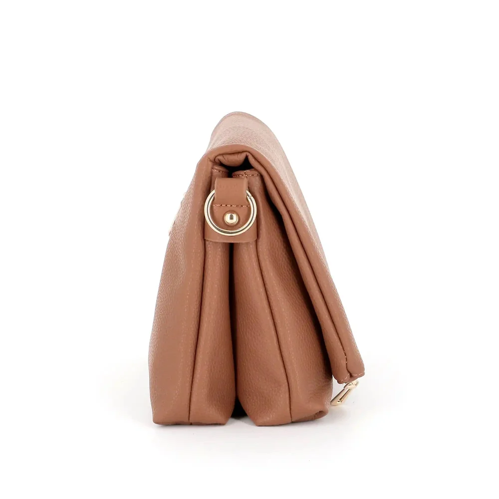 Sac bandoulière large multipoches camel – Image 5