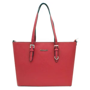 Sac cabas femme format a4 saffiano rouge
