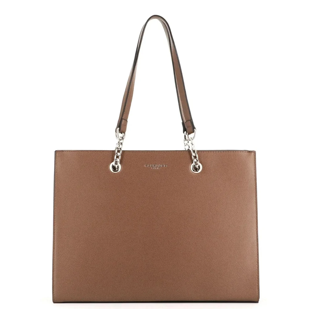 Sac femme cabas chaîne rigide a4 taupe – Image 2