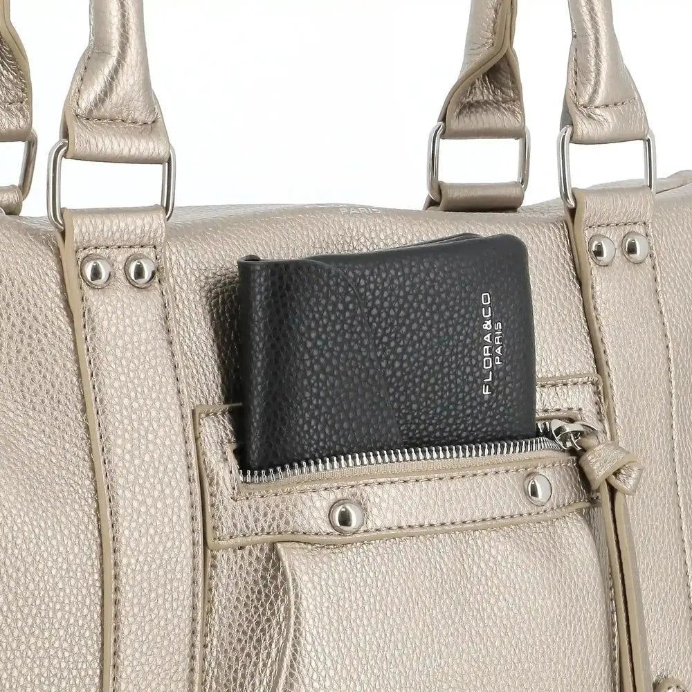 Petit Sac Bowling Taupe Métal Grainé – Image 6