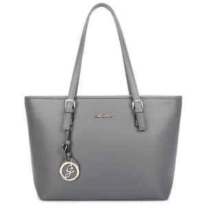 Grand sac cabas femme pour les cours gris