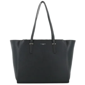 Sac cabas femme multipoches grainé noir