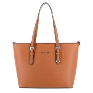 Sac cabas femme format a4 saffiano camel
