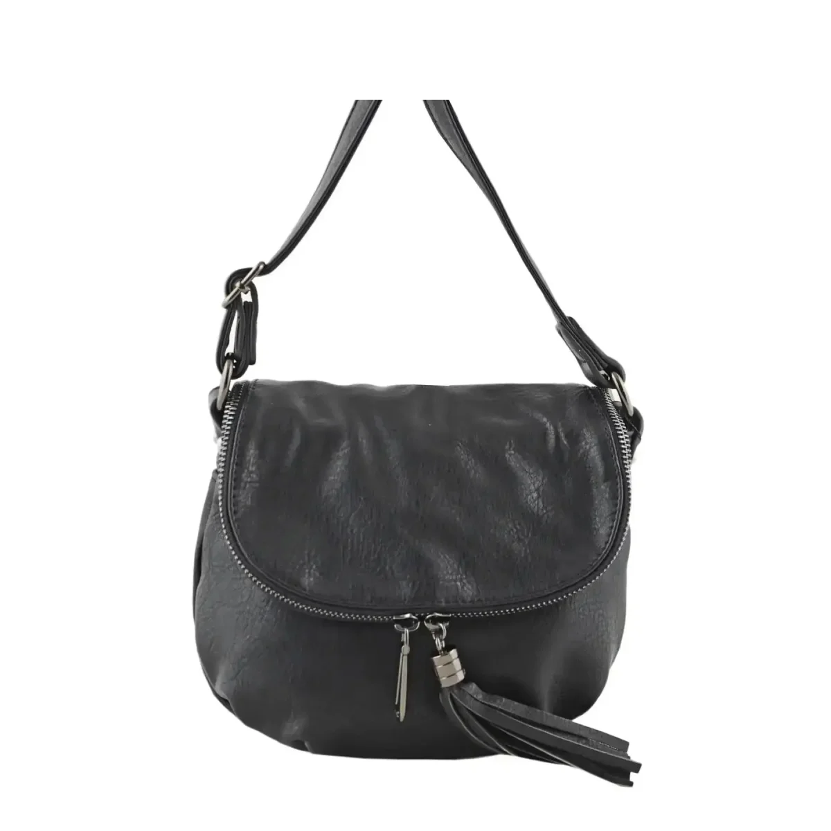 Sac bandoulière femme franges m noir – Image 2