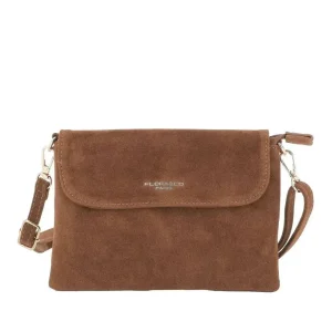 Petit sac bandoulière daim femme Camel