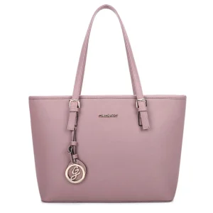 Grand sac cabas femme pour les cours vieux rose