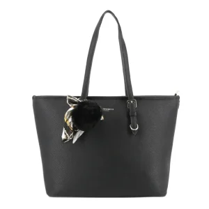 Sac à main de cours pompon foulard noir