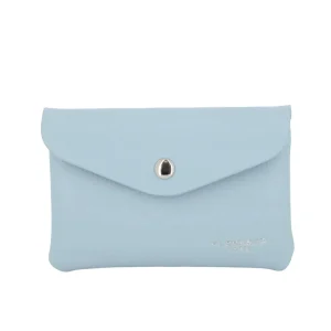 Porte-monnaie portefeuille femme mi-long Bleu Clair