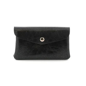 Porte-monnaie femme irisé format enveloppe noir