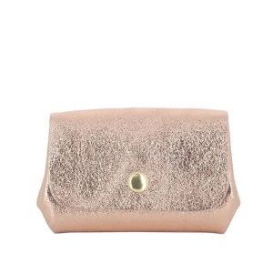 Porte-monnaie cuir souple irisé 04 or rose