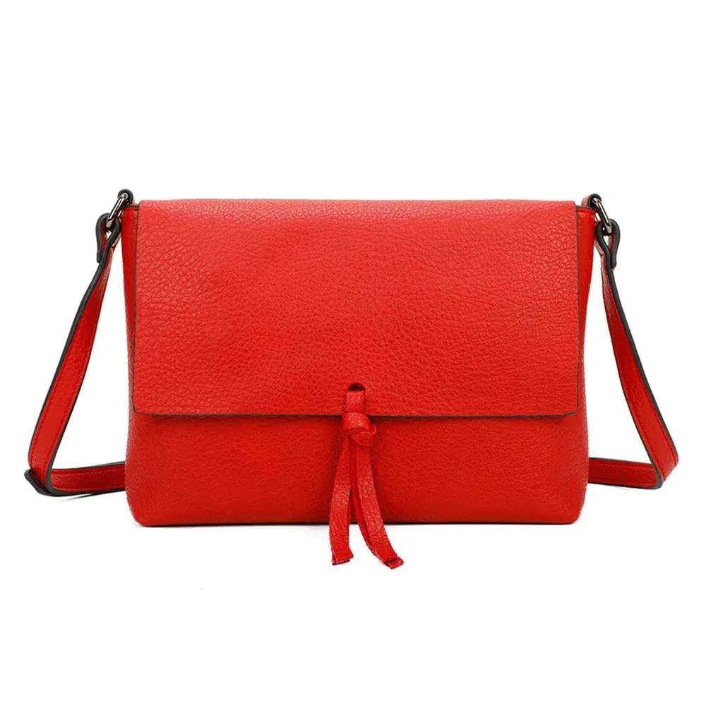 Sac bandoulière femme multipoche rouge – Image 2