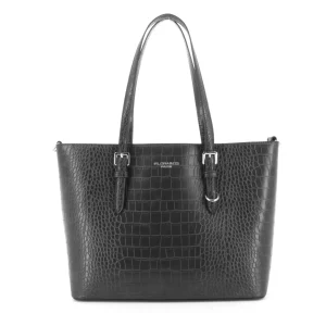 Sac cabas femme croco format a4 noir