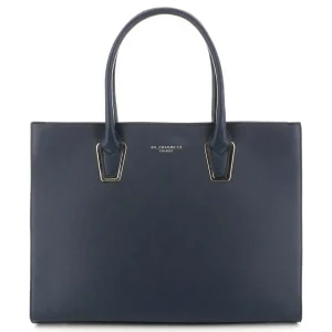 Sac cabas femme saffiano multipoches a4 bleu marine