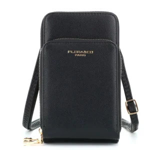 Sac bandoulière pochette téléphone 6.7 pouces Noir