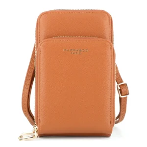 Sac bandoulière pochette téléphone 6.7 pouces Camel