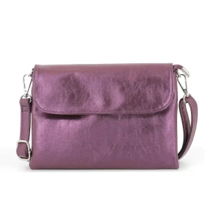 Sac bandoulière pochette femme irisé violet