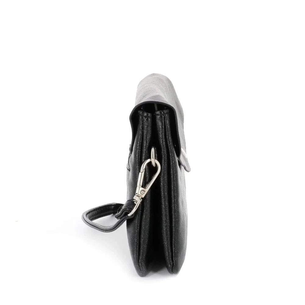 Sac bandoulière femme irisé rabat noir – Image 7