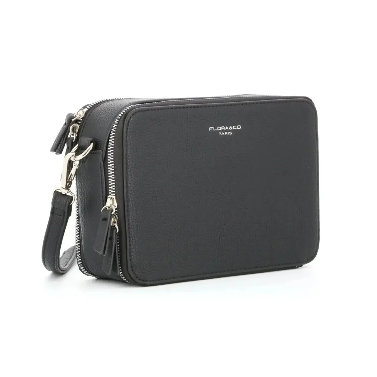 Sac caméra bandoulière femme 2 poches noir – Image 3