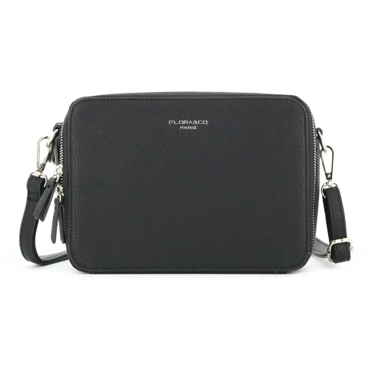 Sac caméra bandoulière femme 2 poches noir – Image 2