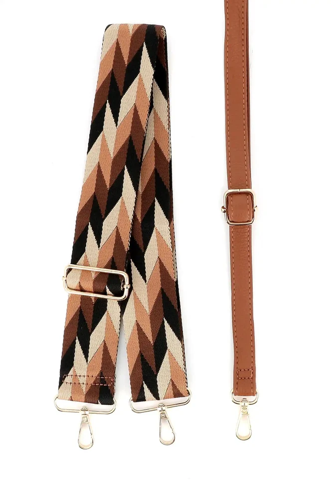 Sac bandoulière large multipoches camel – Image 6