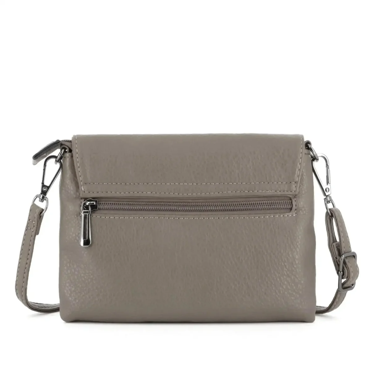 Mini sac bandoulière femme souple Taupe Foncé – Image 4
