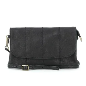 Mini sac bandoulière femme cuir noir
