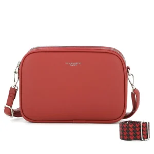 Sac bandoulières femme multipoches rouge