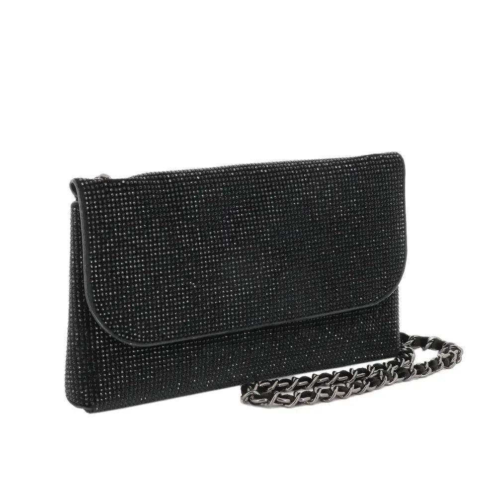Sac pochette de soirée strass Noir – Image 3