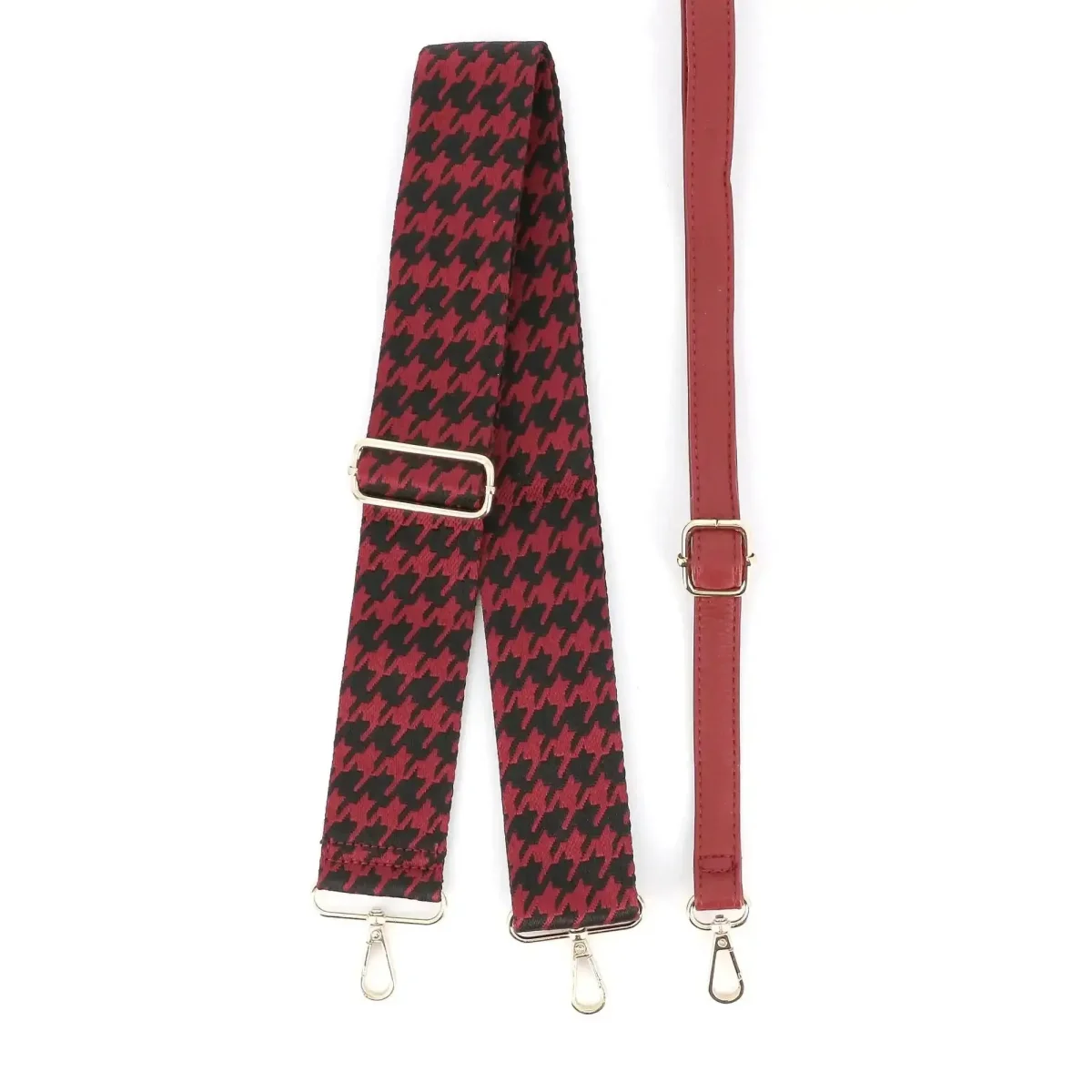 Sac bandoulière large multipoches rouge foncé – Image 5