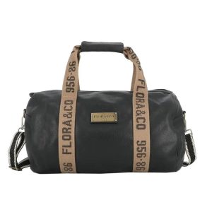 Sac polochon sport voyage femme noir