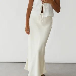 Jupe longue en satin