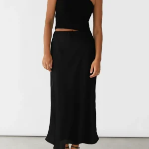 Jupe longue en satin