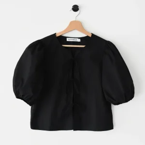 Blouse manches bouffantes à nouer