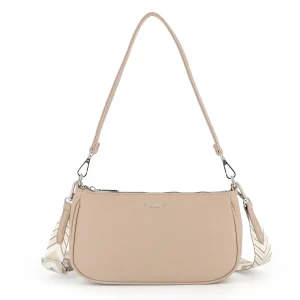 Sac baguette avec bandoulière Beige