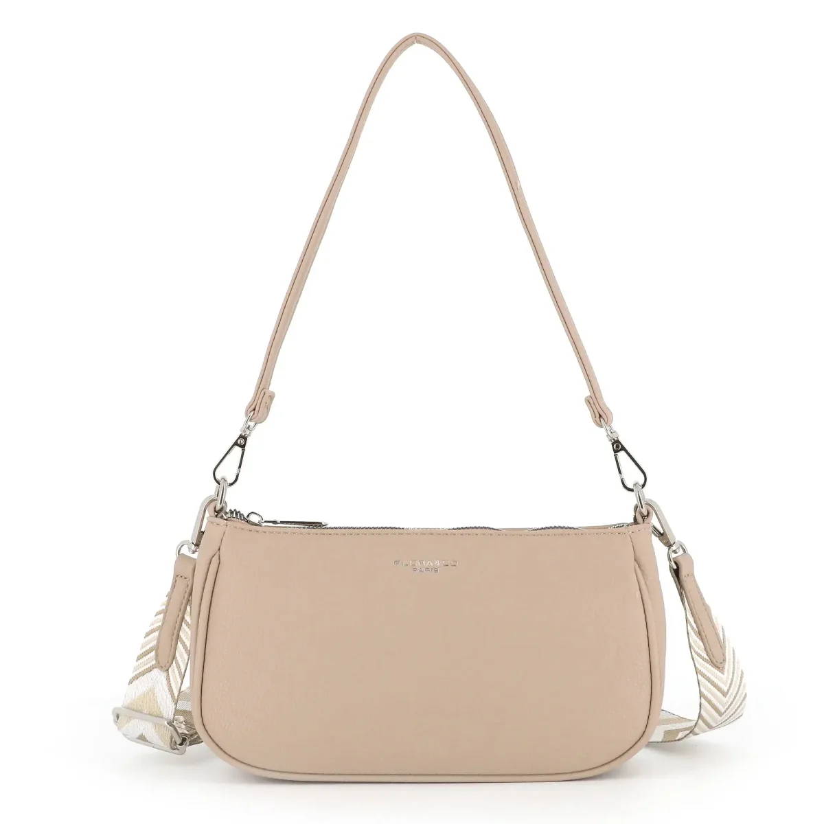 Sac baguette avec bandoulière Beige