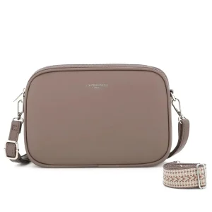 Sac bandoulières femme multipoches taupe foncé