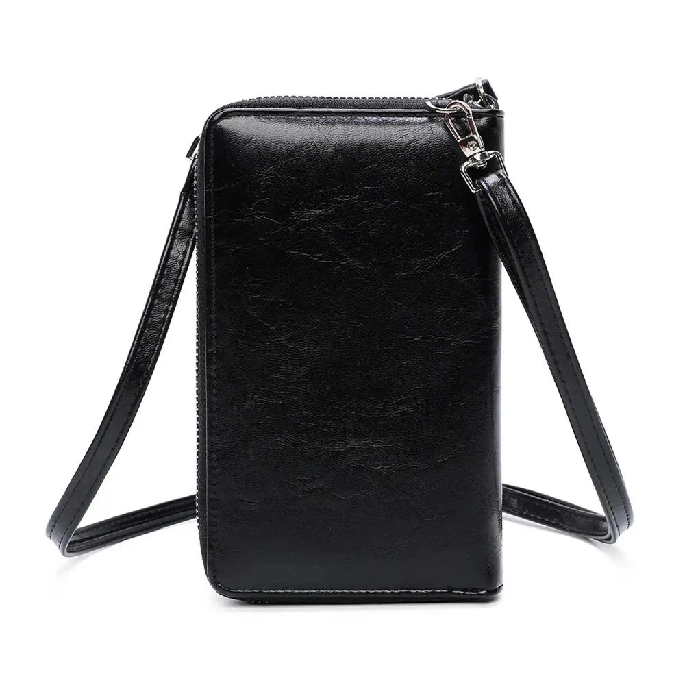 Pochette téléphone plate tout-en-un femme noir – Image 5